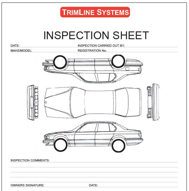 Mobile Car Inspection report sheet