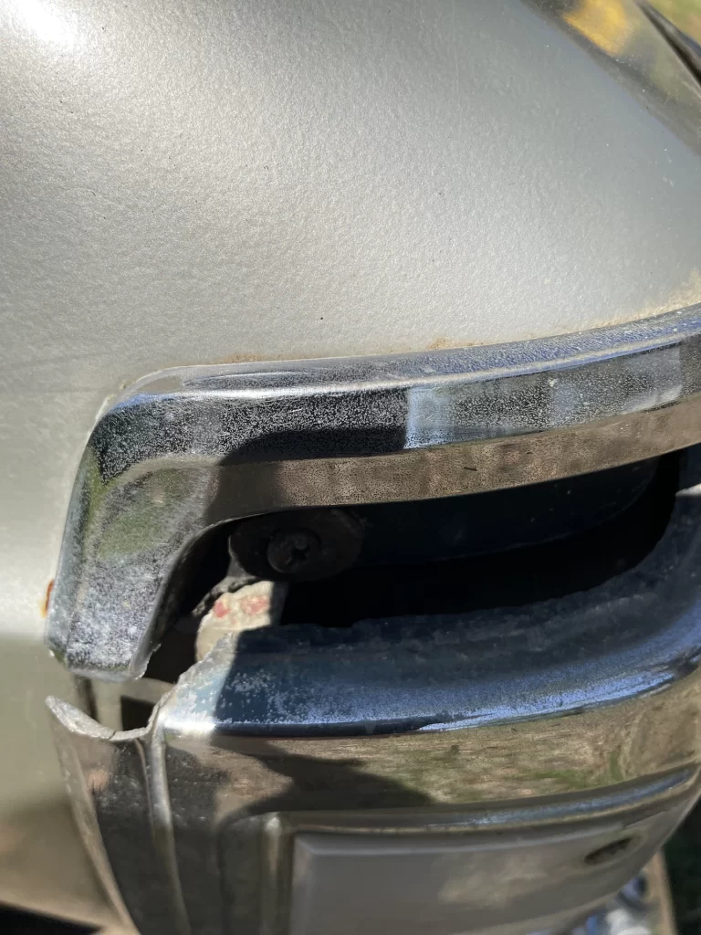 Ford Falcon Chrome damage due to aging